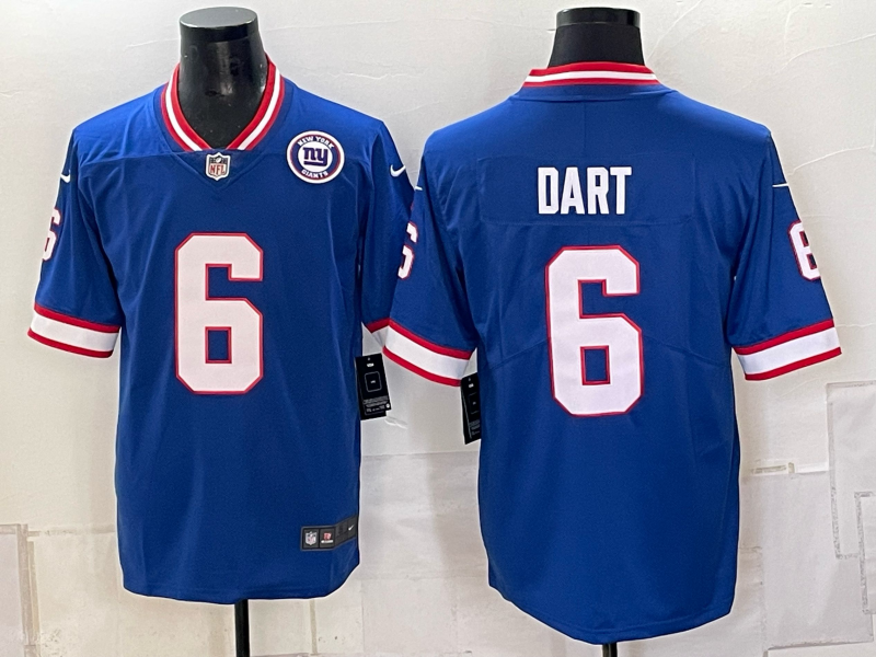 Men New York Giants #6 Dart blue Nike 2026 NFL Game Jersey 100407
